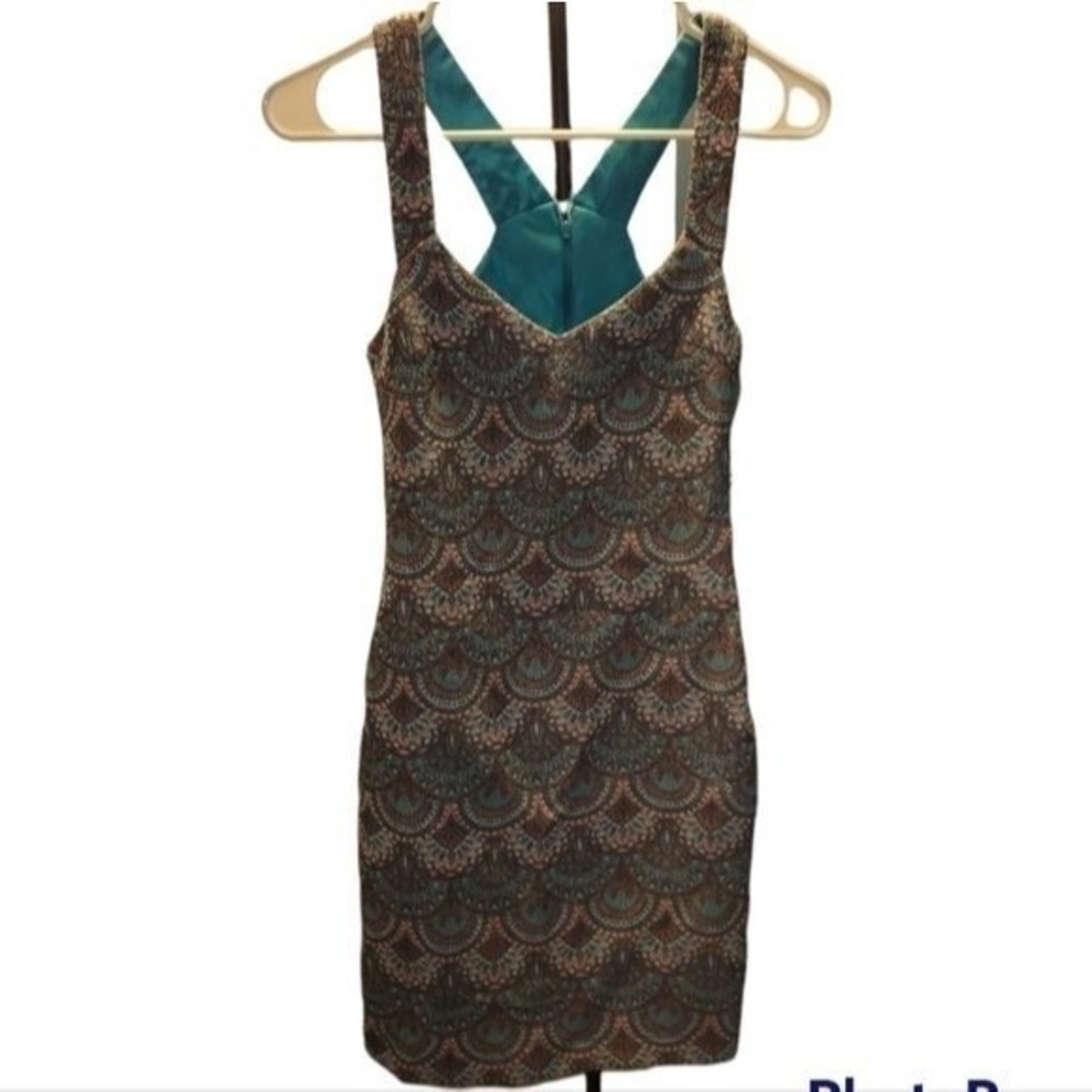 ZARA Trafaluc Embroidery Embroidered Tapestry Babydoll Mini Dress - XS